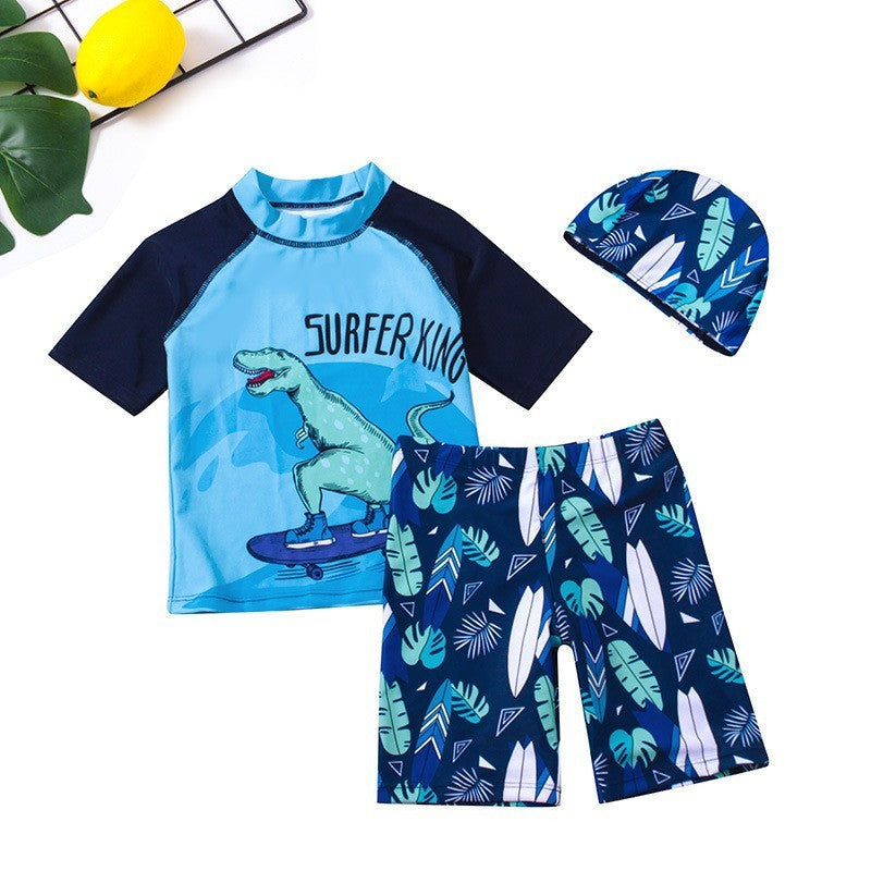 Boys' 3-piece Dinosaur Swimsuit