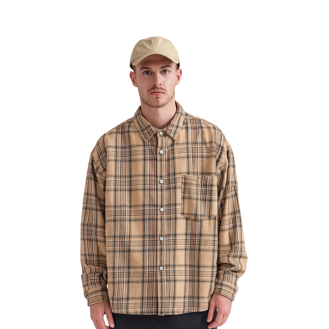 Men's Retro Plaid Flannel Shirt