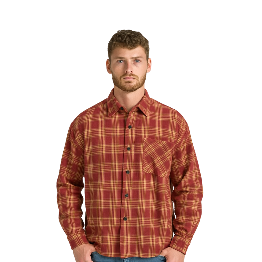 Men's Retro Plaid Flannel Shirt