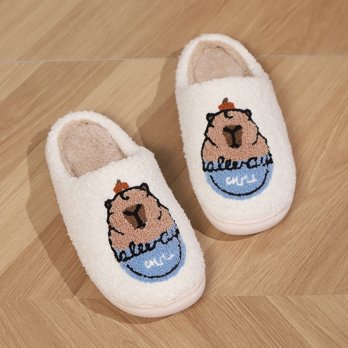 Cute Capybara Cotton Slippers
