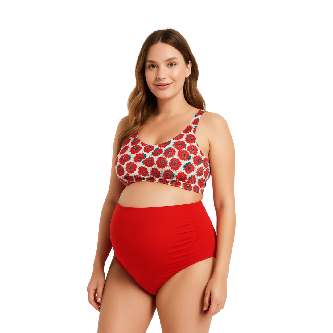 Maternity high waist swimwear