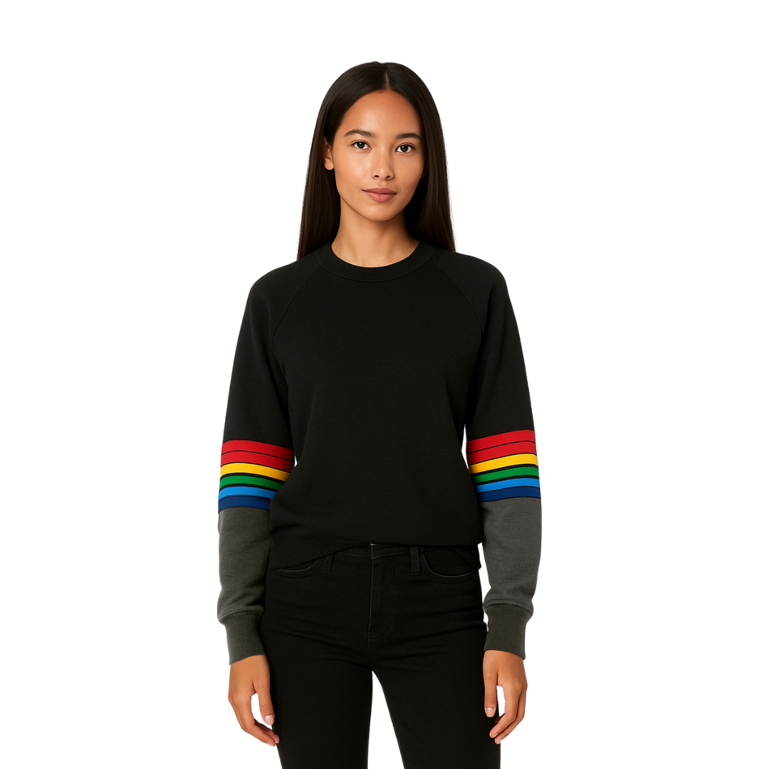 Stripe Print Long-sleeved Sweater