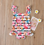 Girl's Striped Donut Swimsuit