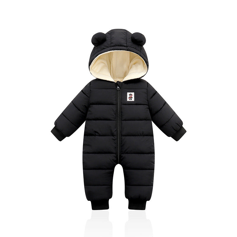 Padded down cotton baby suit