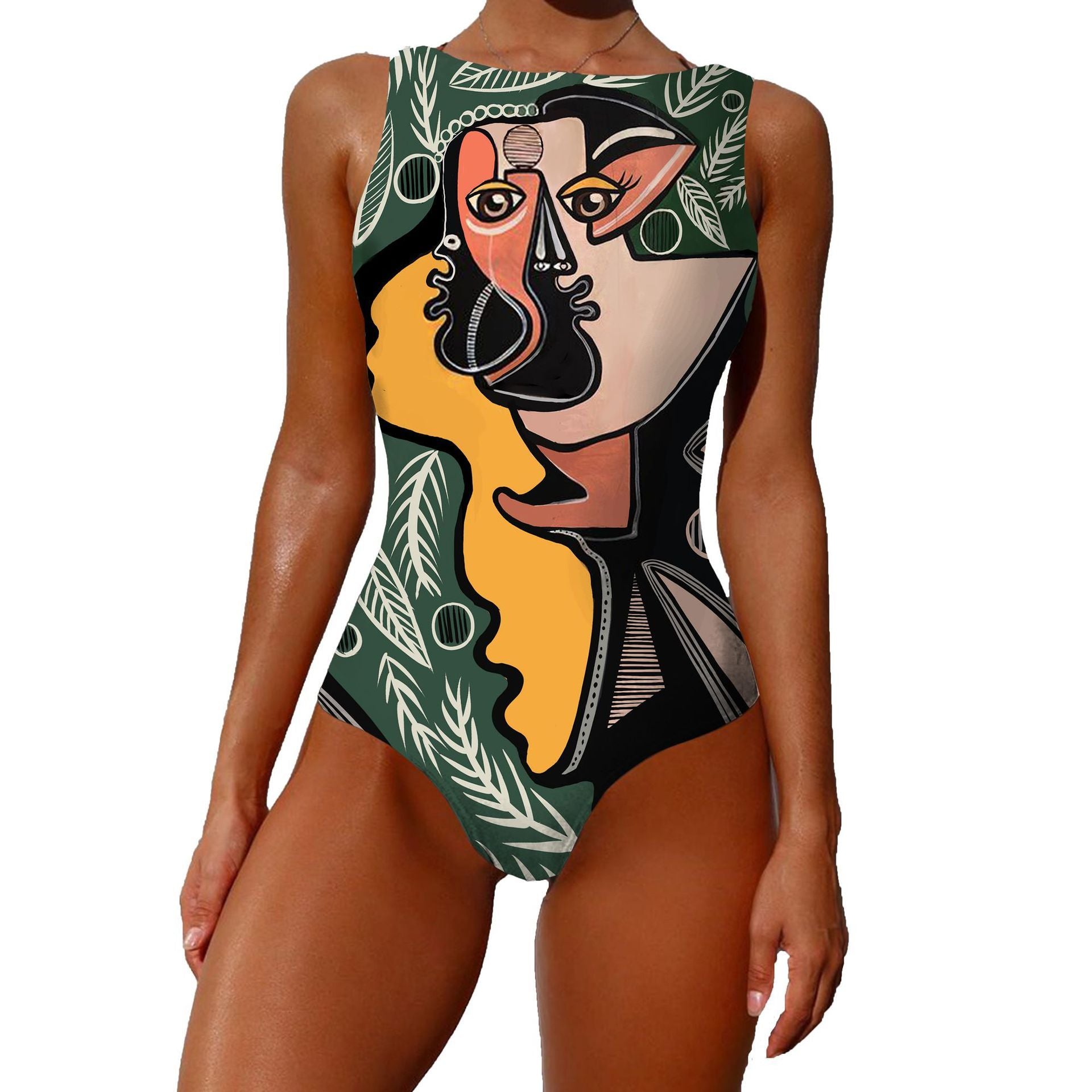 Abstract Print Full Swimsuit