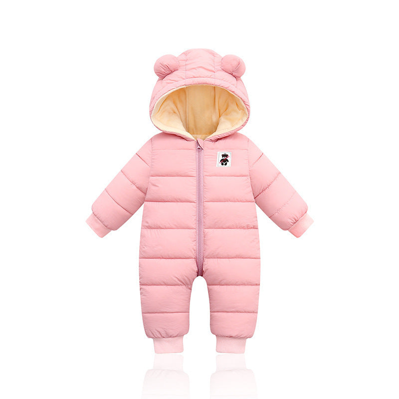 Padded down cotton baby suit