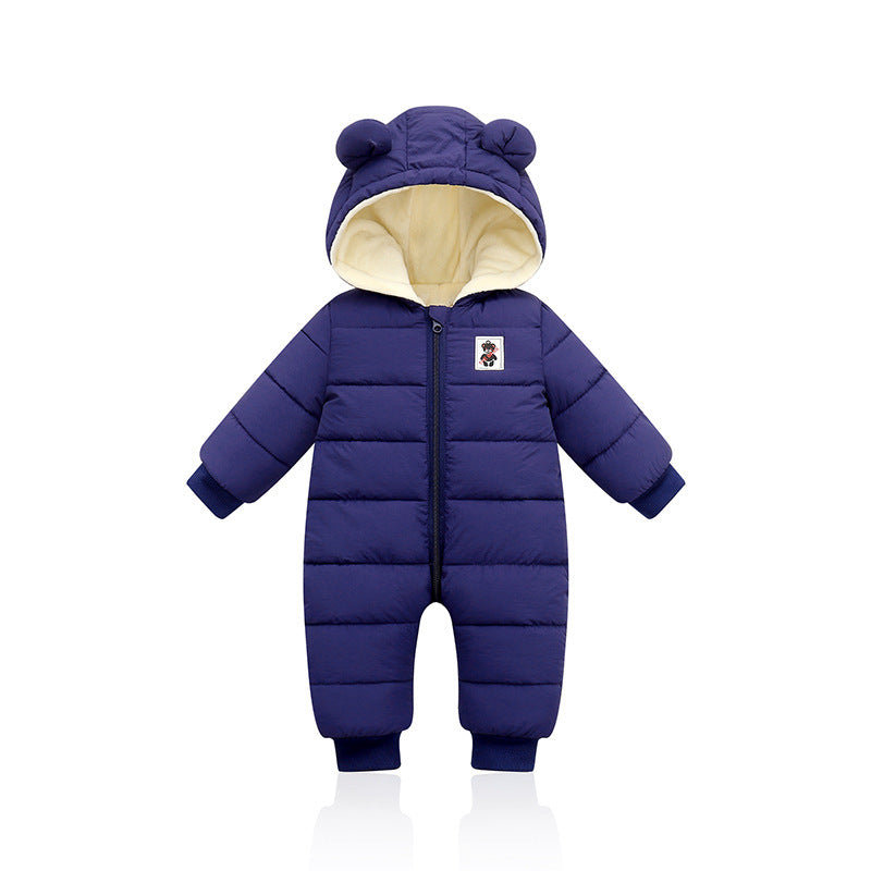 Padded down cotton baby suit