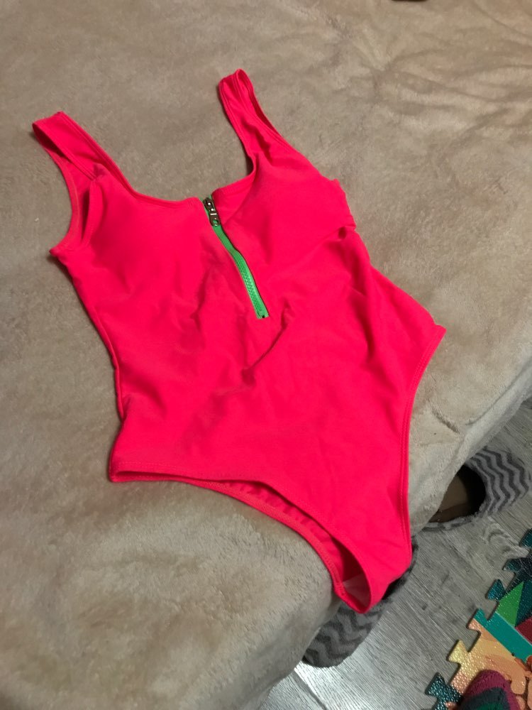 Ladies Zipper One-piece Swimsuit
