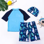 Boys' 3-piece Dinosaur Swimsuit