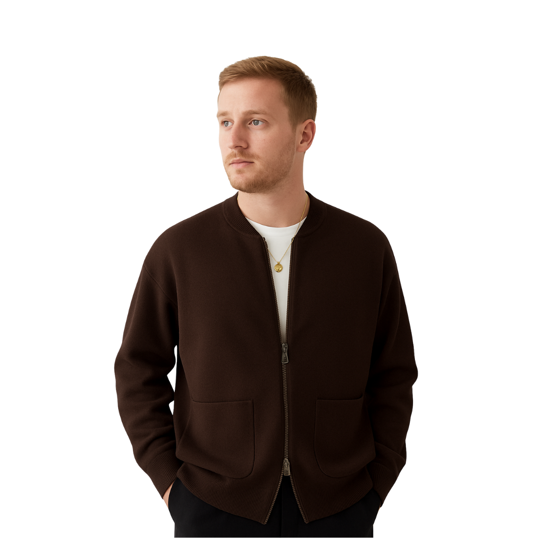 Heavy Two-way Knitted Cardigan