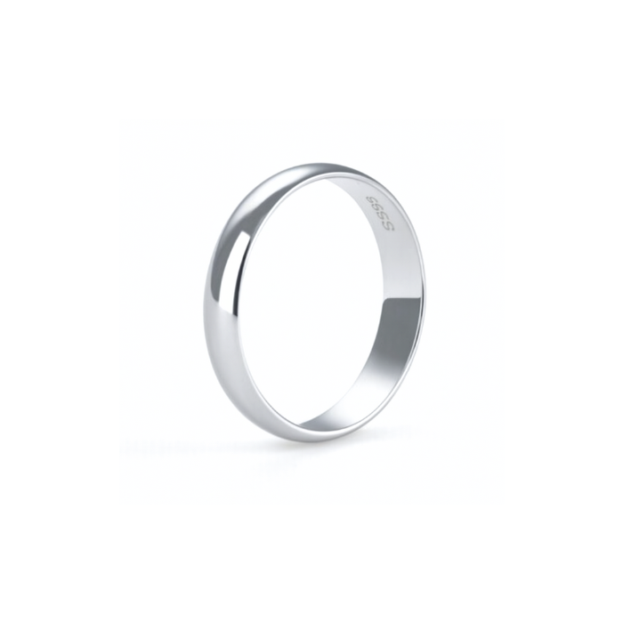 Sterling Silver Glossy Ring