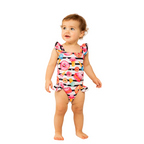 Girl's Striped Donut Swimsuit