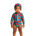 Watermelon Print Girls Swim Bodysuit